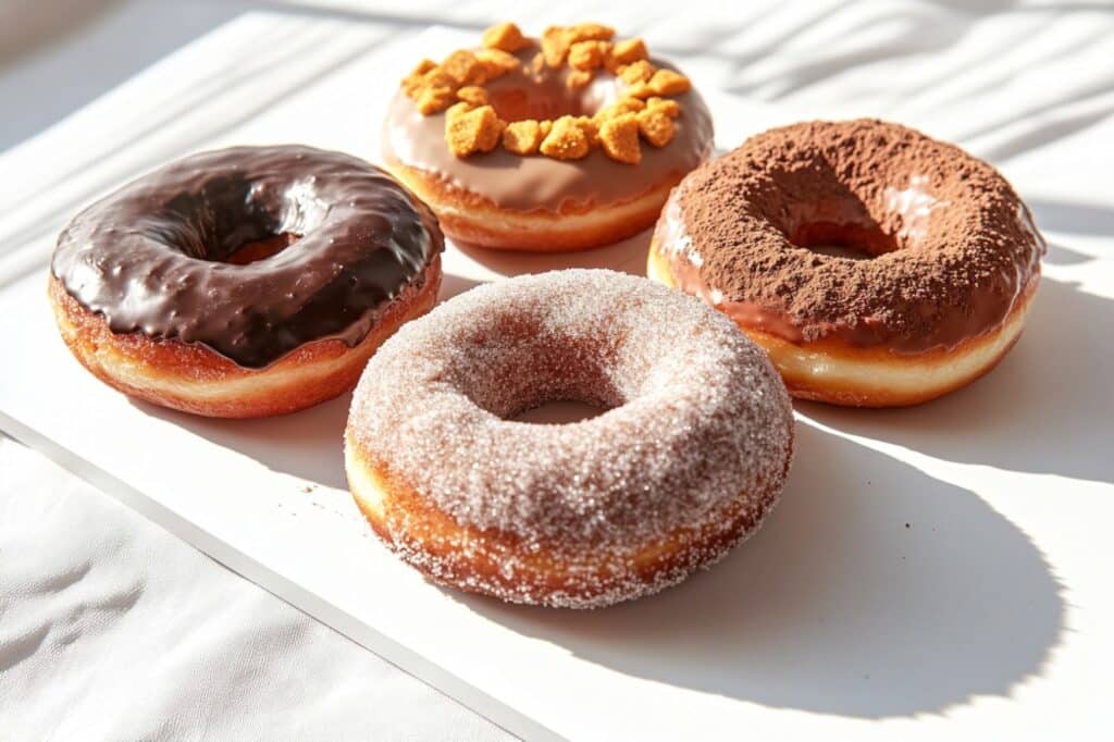 Home 4 Assorted 3-Ingredient Keto Donuts with Toppings