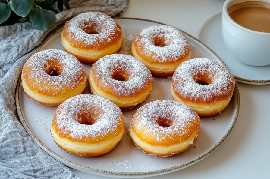 3-Ingredient Keto Air Fryer Donuts (Ready in 5 Minutes!) 9 Served 3-ingredient keto air fryer donuts with coffee