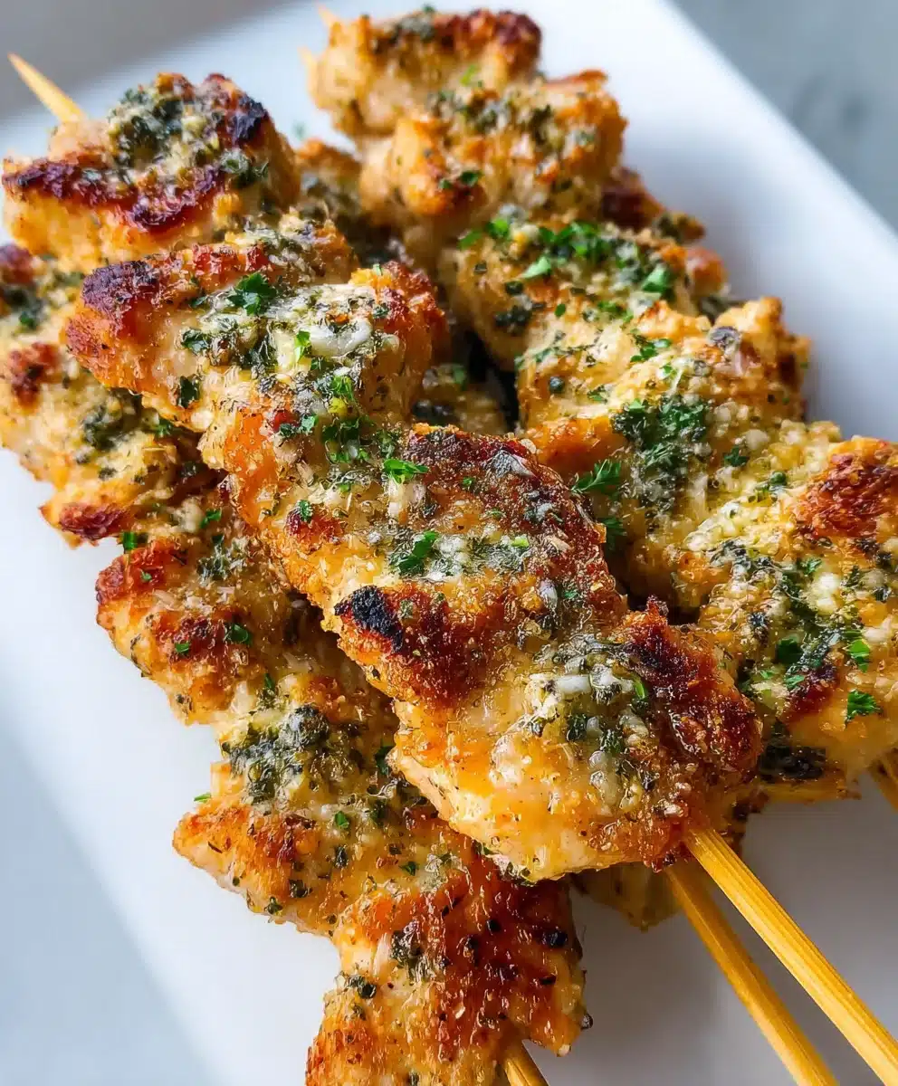 Ranch Garlic Parmesan Chicken Skewers-Easy Recipe 2 Ranch Garlic Parmesan Chicken Skewers-Easy Recipe